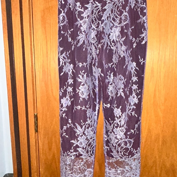 Johanna Beck Purple Silk & White Pants Size 4 NWT MSRP $395 - Picture 5 of 10